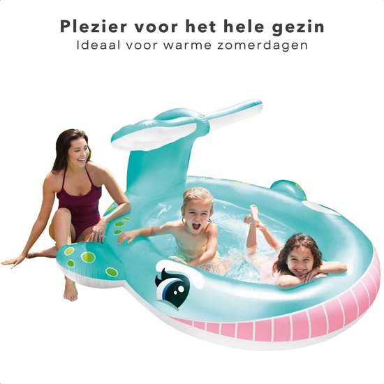 Cheqo® Zwembad - Opblaasbad - 880L Familiebad - 183x51cm - Opblaasbaar