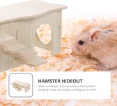 Hamster Cavia Houten Hideout Huis Klim Huis Trap Ladder Speelgoed Verberg Kasteel Huisdieren Rat Muis Speeltuin
