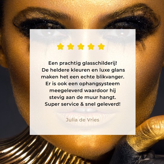 MuchoWow® Peinture sur Verre - Maquillage - Sac - Goud - Luxe - Femme - 120x90 cm - Peintures sur Verre Peintures - Photo sur Glas