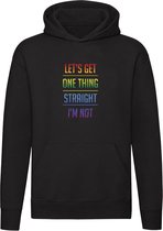 Let's het one thing straight i'm not Hoodie | lgbtq | regenboog | gelijkheid | unisex | trui | sweater | capuchon