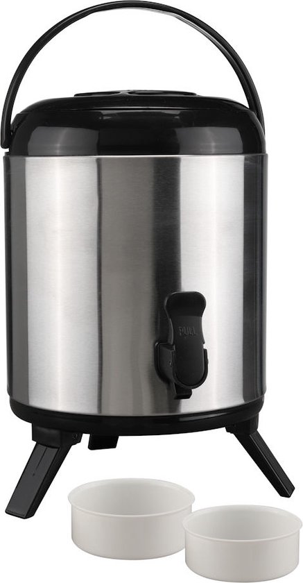 Decopatent® Thermo Airpot - 8 Liter - Grote RVS Thermoskan - Isoleerkan - Koffiekan met Handvat - Airpot Groot - Glühweinketel - Warmhoudketel - Merkloos