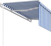 vidaXL-Luifel-automatisch-uittrekbaar-met-rolgordijn-3x2,5-m-blauw-wit
