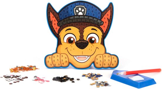 Paw Patrol Diamond Painting - Kleur: Blauw - Vanaf 3 Jaar - DIY Knutselen &  Tekenen 