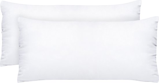 Oreiller Komfortec 40x80 cm (ensemble de 2 pièces), oreiller de couchage de qualité hôtelière, oreiller chambre à coucher, lavable, ergonomique (Wit)