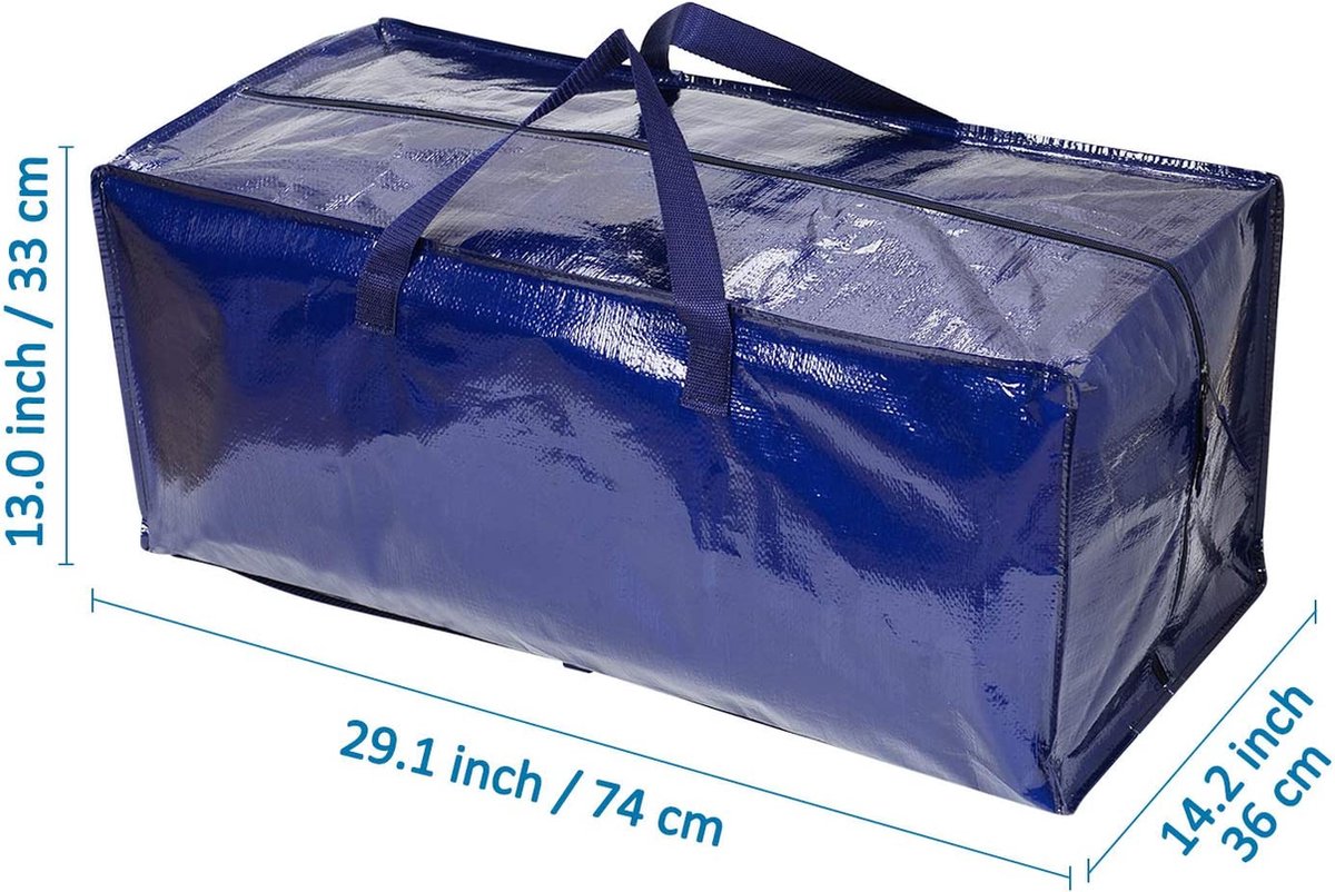 Lot de 4 sacs de déménagement en plastique réutilisables, extra grands sacs  avec sangles à dos pour rangement de vêtements, alternative à la boîte de  déménagement : : Cuisine et Maison