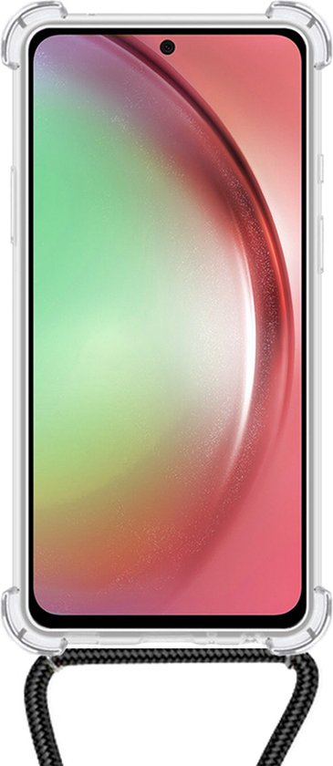 Coque Samsung Galaxy A54 avec housse de protection pour cordon téléphonique - Transparente