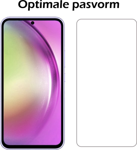 Coque Samsung A54 Siliconen Coque Arrière Avec 2x Protecteur D'écran - Coque Samsung Galaxy A54 Silicone - Rose Clair