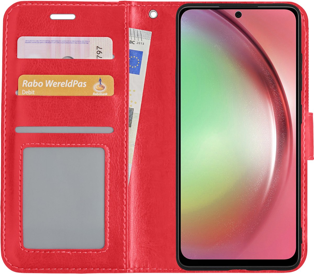 Snugg Hoes voor iPod Classic van leer, flipcase [kaartsleuven] Executive beschermhoes voor Apple iPod Classic, Etui, Cover met standaard, Legacy-collectie, rood
