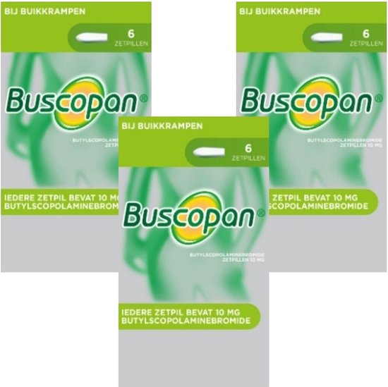 Buscopan Scopolamyne 10mg - 3 x 6 zetpillen