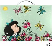 Documentenhouder Grafoplas Mafalda Spring Sluiting Multicolour Din A4 (2 Stuks)