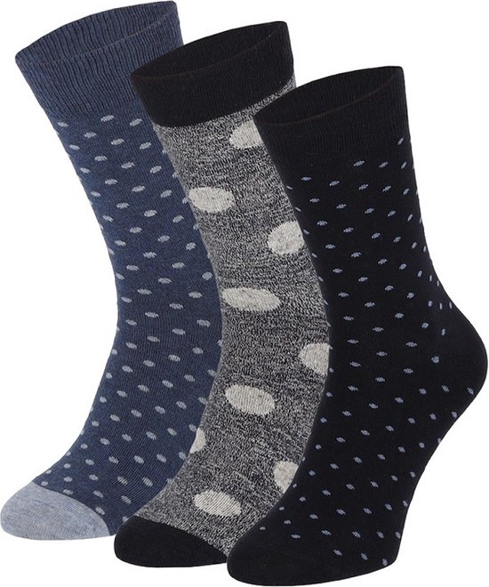 Kleurrijke heren sokken met stip (2x3 Paar) 40/46 | bol.com