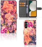Flipcase Geschikt voor Samsung Galaxy A34 Telefoon Hoesje Cadeau voor Moeder Bosje Bloemen