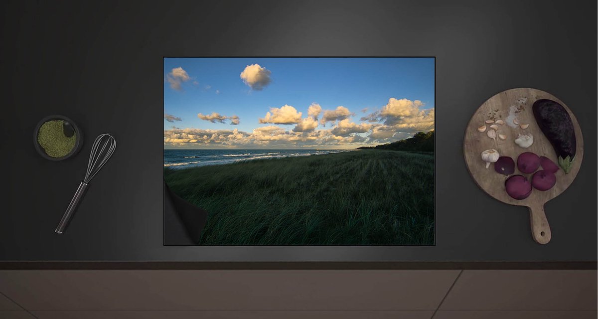 Inductieplaat Beschermer - Schapenwolkjes boven Groen Grasveld - 70x52 cm - 2 mm Dik - Inductie Beschermer met zwarte kern