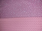 Boxopbergzak - 37 x 46 cm - zalmroze - oud roze katoen met witte dots