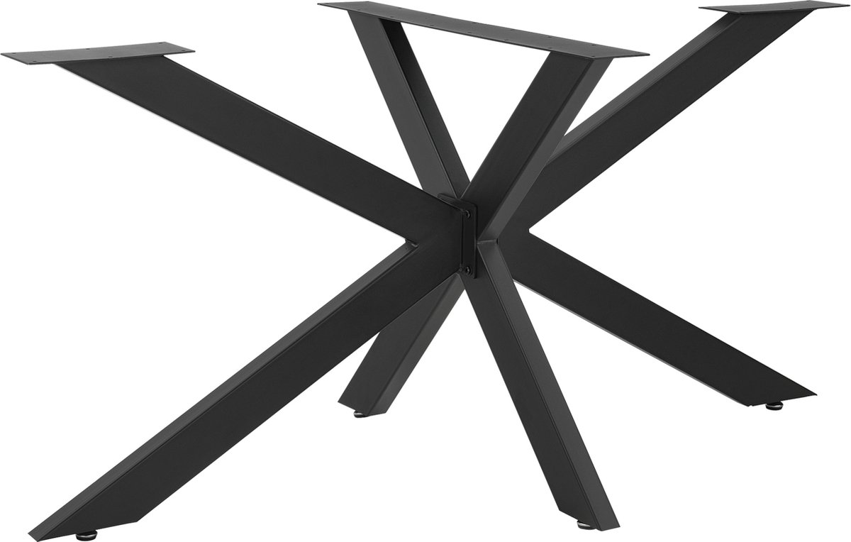en.casa Matrix-poot Oberau tafelpoot 85x85x71 cm zwart mat zwart, mat
