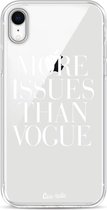 Casetastic Apple iPhone XR Hoesje - Softcover Hoesje met Design - More issues than Vogue Print