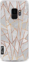 Casetastic Samsung Galaxy S9 Hoesje - Softcover Hoesje met Design - Shattered Concrete Print