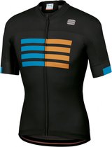 Sportful Fietsshirt Korte mouwen voor Heren Zwart Blauw - SF Wire Jersey-Black Blue A Gold - XL