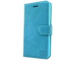 HEM Leren Hoesje Geschikt Voor Sony Xperia Z3 (D6603) – Aquablauw Wallet Case – Bookcase Met Pasjesvak, Geldvak En Fotovakje – Beschermende Flip Cover