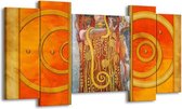 Peinture sur toile Moderne | Jaune, marron, noir | 120x65 5 Liège