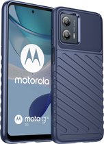 iMoshion Hoesje Geschikt voor Motorola Moto G53 Hoesje Siliconen - iMoshion Thunder Backcover - Donkerblauw