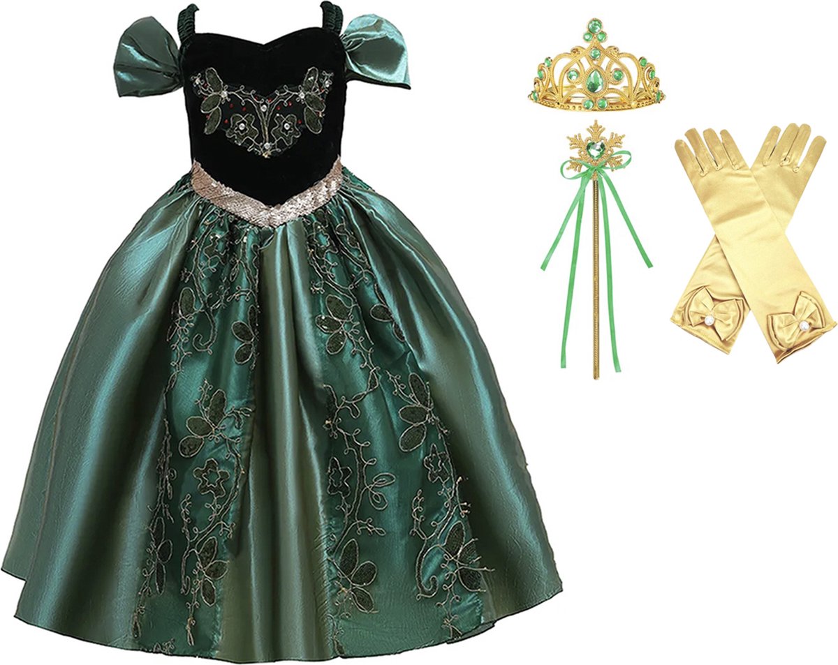 Prinsessenjurk meisje - Verkleedjurk - Luxe Prinsessenjurk - Het Betere Merk - maat 110/116 - Verkleedkleren meisje
