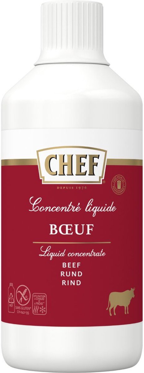 CHEF Vloeibaar concentraat rundvlees, 1 x 1L