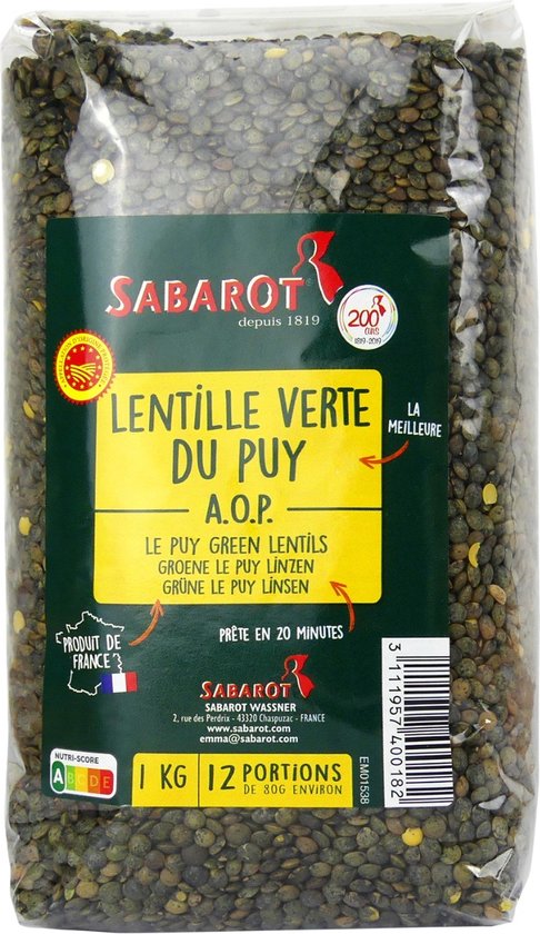 Sabarot Groene le puy linzen - Zak 1 kilo