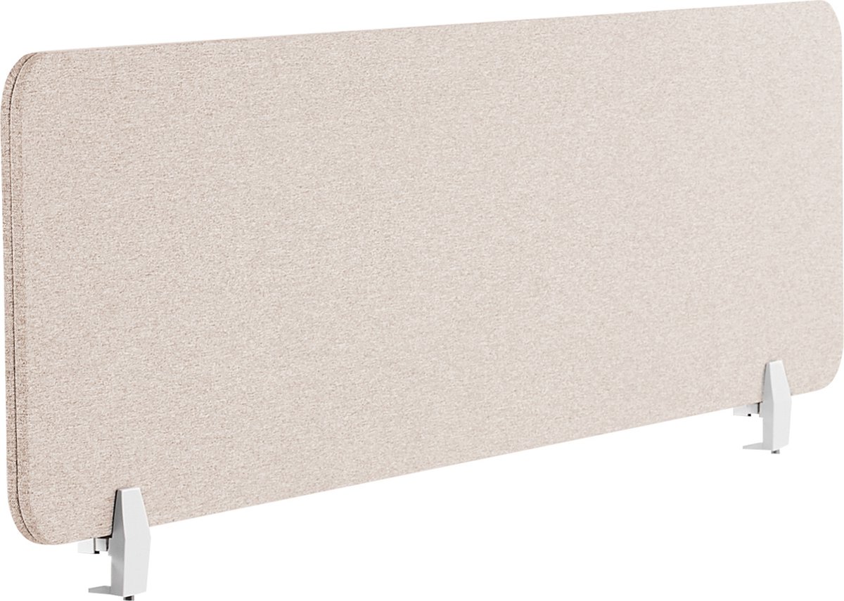 BELIANI WALLY - Bureauscherm - Beige - 180 cm - Polyester