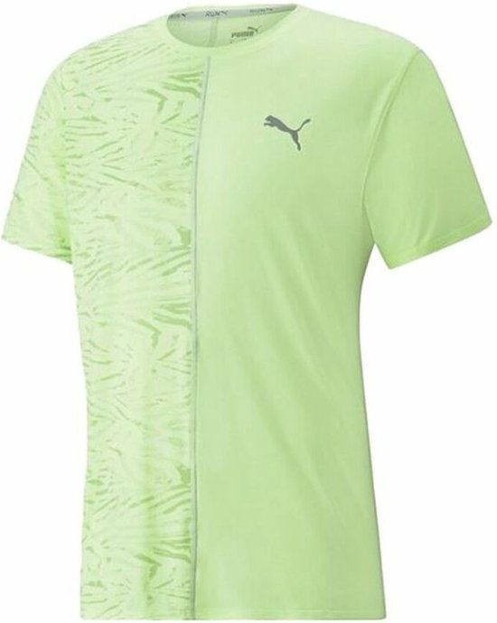 Puma Run Graphic Shirt Heren - sportshirts - geel - Mannen