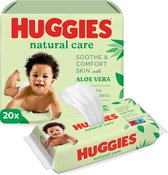 Lingettes Huggies - Natural Care - 20 x 56 pièces - 1 120 lingettes