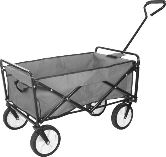 Bolderkar opvouwbaar handwagen grijs bolderwagen