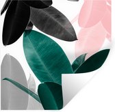 Muurstickers - Sticker Folie - Planten - Groen - Natuur - Bladeren - 80x80 cm - Plakfolie - Muurstickers Kinderkamer - Zelfklevend Behang - Zelfklevend behangpapier - Stickerfolie