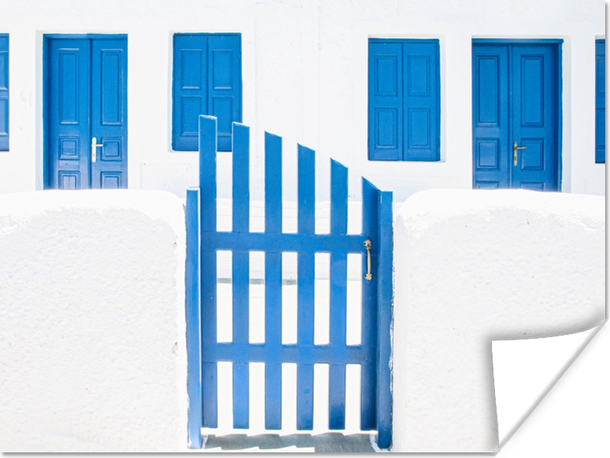 Architectuur - Hek - Wit - Blauw - Deuren