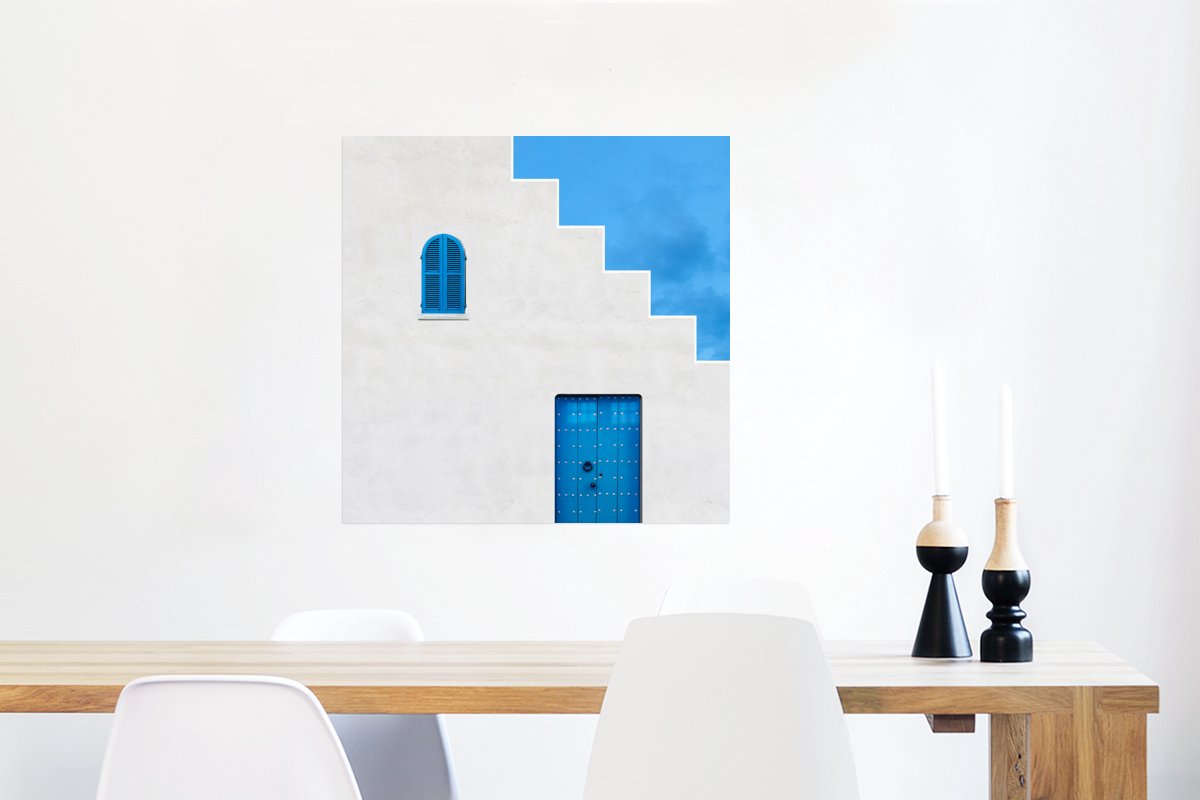 Huis - Blauw - Wit - Deur
