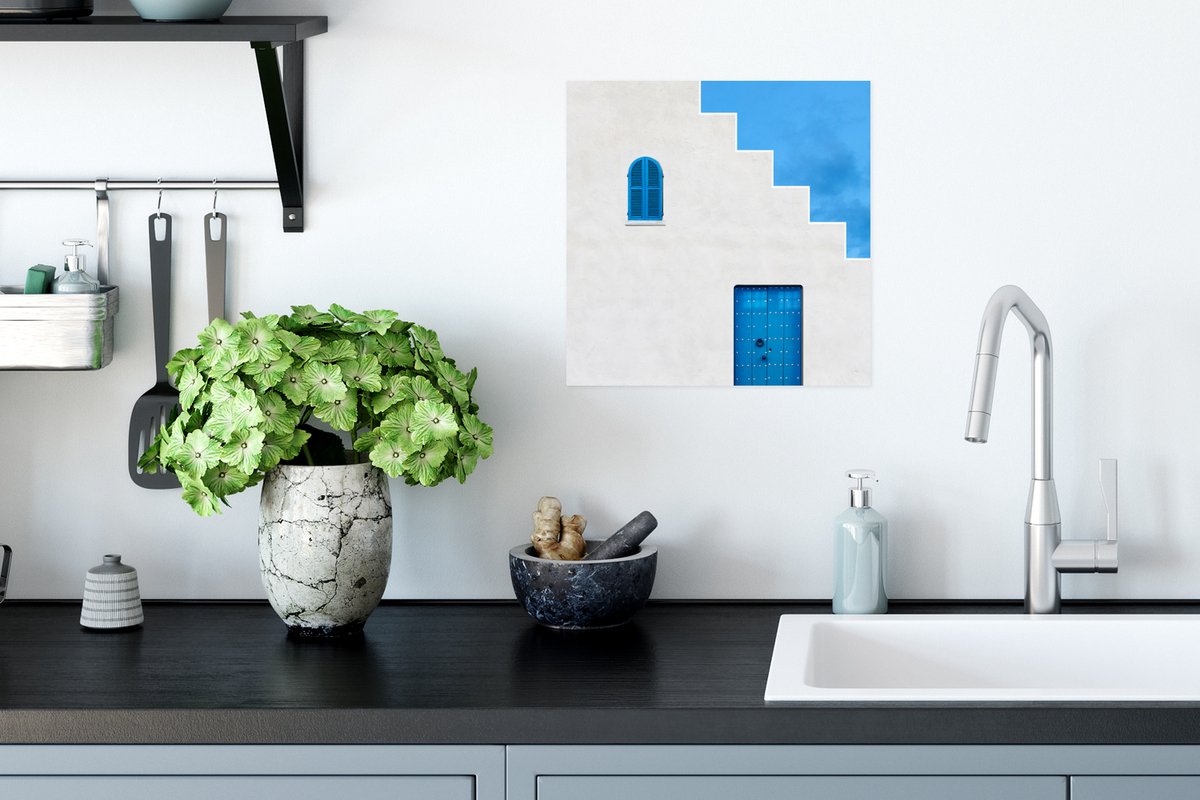 Huis - Blauw - Wit - Deur