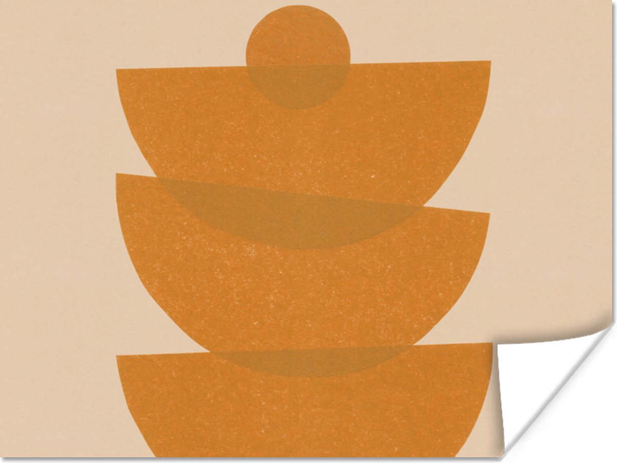 Poster Geometrie - Vormen - Geel - Pastel - 40x30 cm