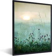 Fotolijst - Posters vintage - Bloemen - Zon - Botanisch - Natuur - Poster met lijst - 60x80 cm - Poster - Foto met lijst