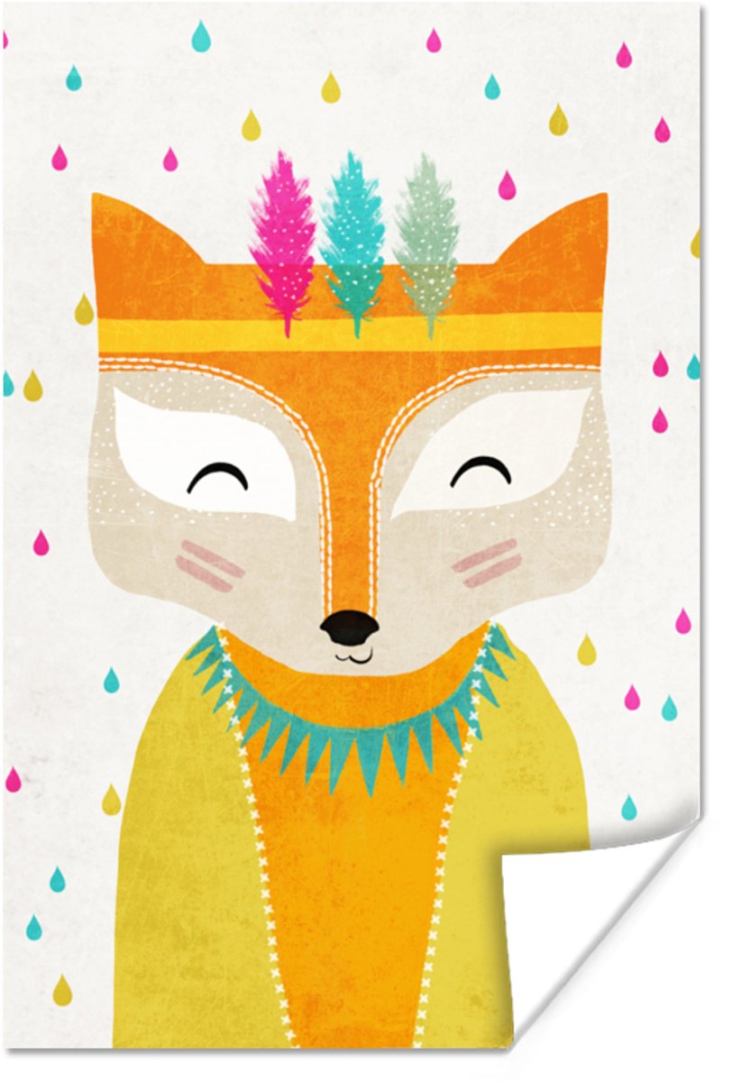 Dieren - Kleuren - Vos - Portret