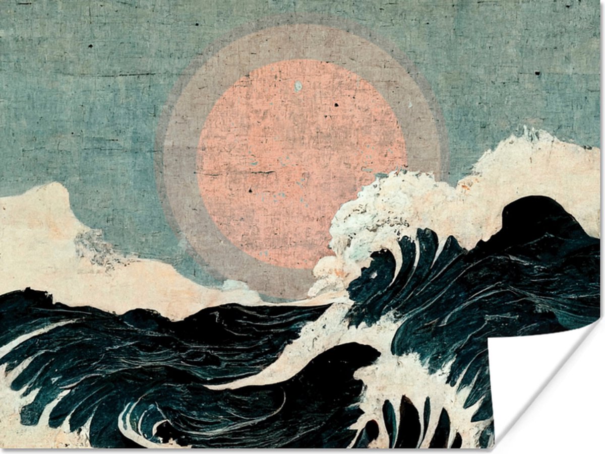 Vintage - Zee - Golven - Zon