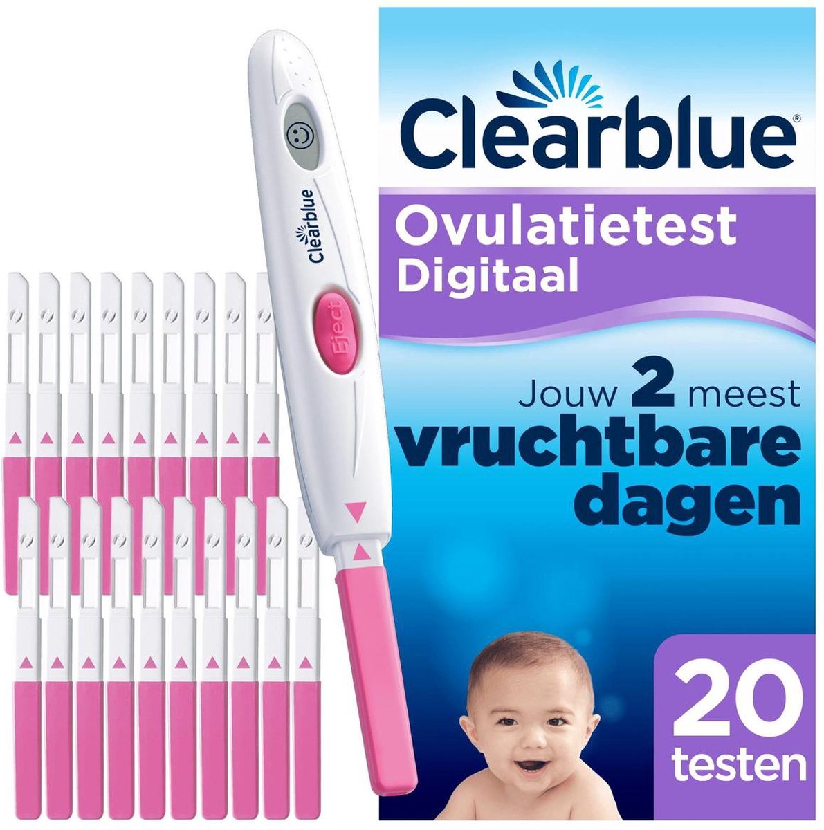 Clearblue Ovulatietest Digitaal 20 testen - Zwangerschapstest 6 stuks Midstream Extra Vroeg Premium - Telano – foto 4