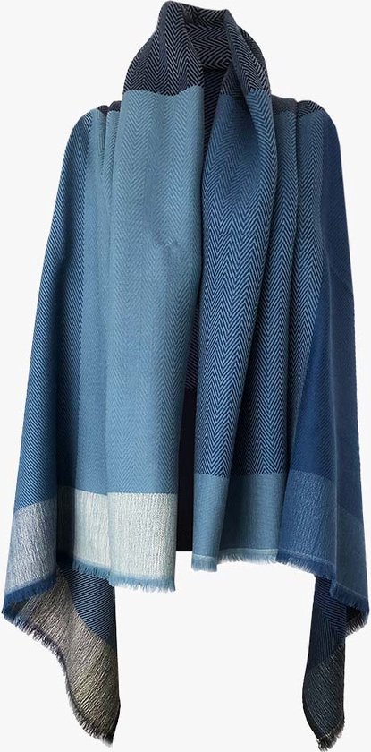 cape infinity denim | shawl | poncho | 4 seasons | scarves | handmade | sustainable | beautiful colors | multifunctional | sleeveless | Himalayan wool |
