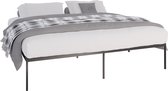 CLP Fargo Metalen bed - Bedframe - zwart 200x200x42 cm