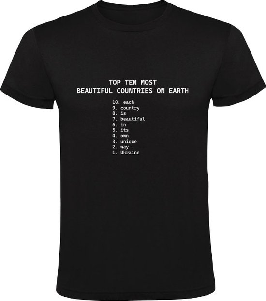 Ukraine top ten most beautiful countries on earth Heren T-shirt | Oekraïne