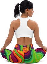 II THE MOON Yoga Legging dames top kwaliteit, wordt per bestelling geprint, gesneden en handgenaaid met unieke originele print ontworpen door MOON