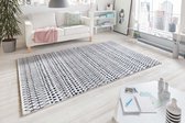 Design vloerkleed Scandinavian - crème/zwart 160x230 cm