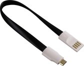 Hama USB Micro-USB kabel Magnet 0.2m, zwart