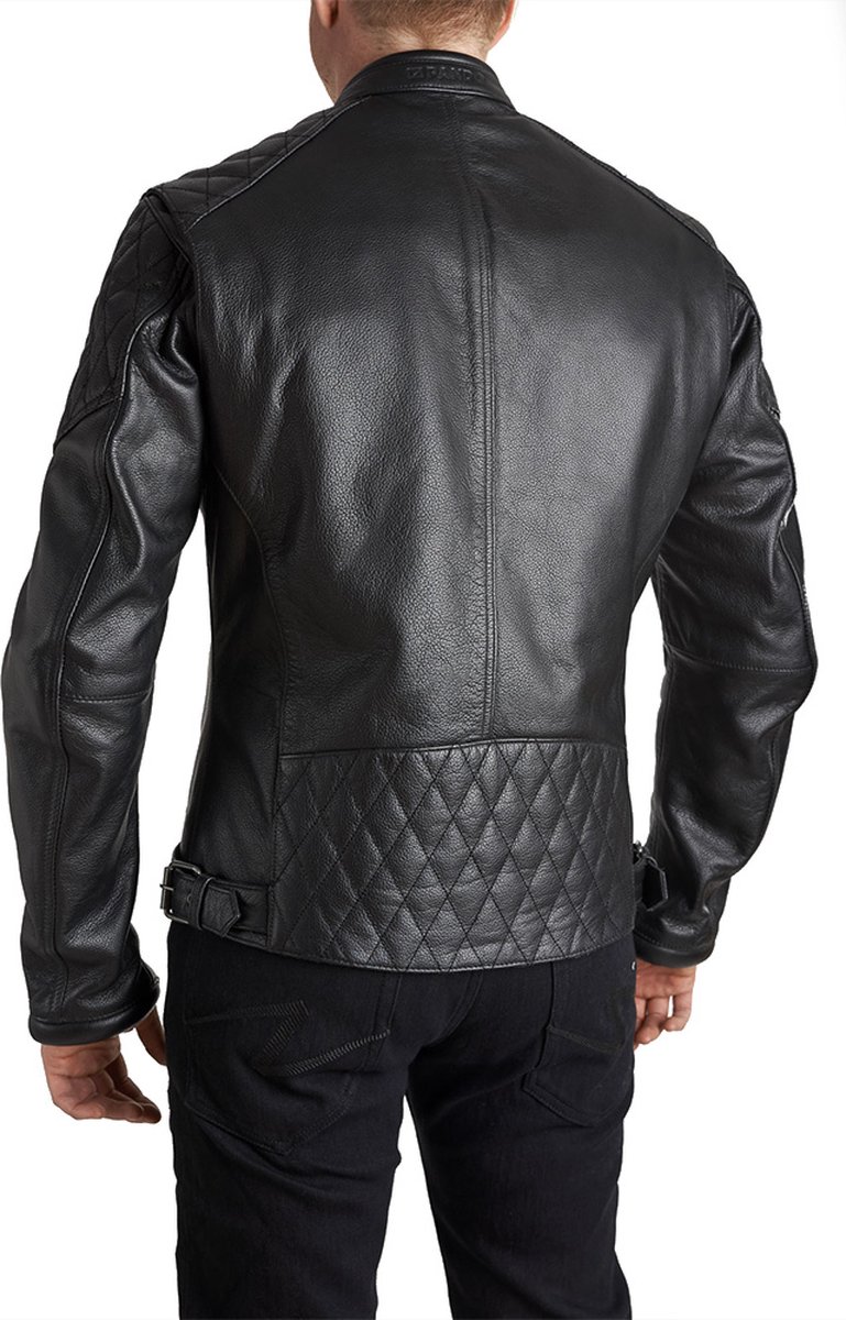 Pando Moto Twin Leather Jacket Black S - Maat - Jas