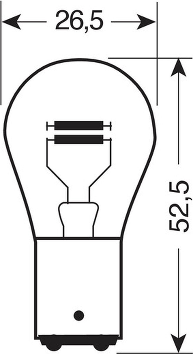Dubbel filament lamp 12V 21/4W BAZ15d