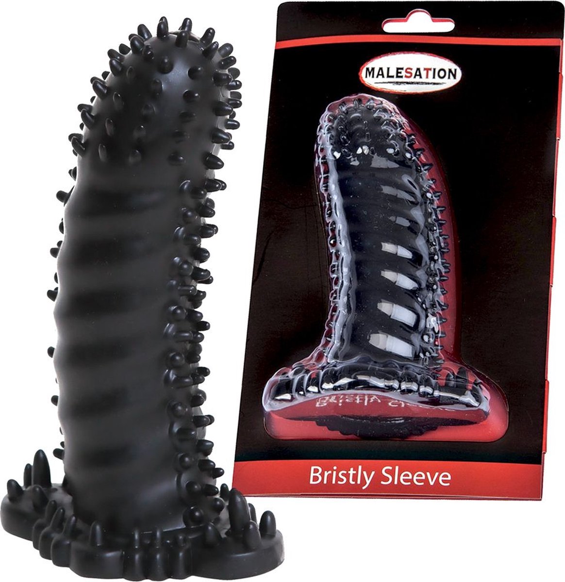 Malesation - Borstelige Penis Sleeve - Bristly Sleeve - Zwart